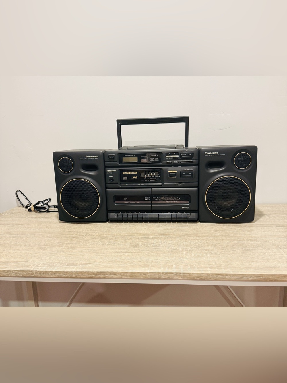 Vintage Panasonic RX-DT650 Boombox CD Dual Cassette AM/FM Radio Stereo XBS MASH